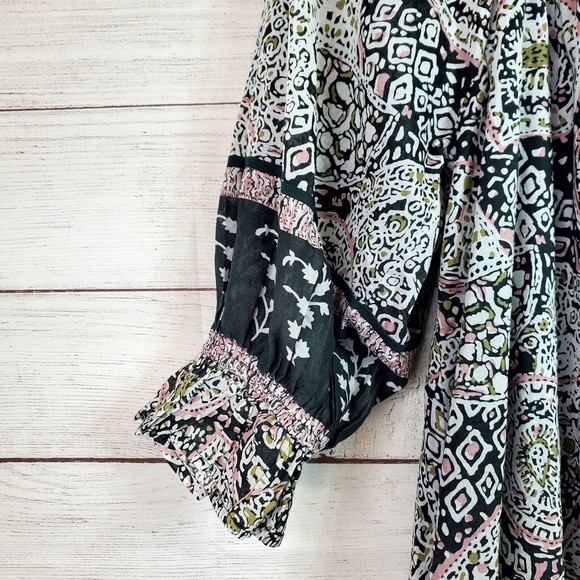 Cleobella Anila Mini Dress Organic Cotton Block Paisley Women's Medium - Picture 3 of 9